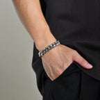 Vnox 6/8/10/12mm Cuban Chain Bracelets for Men Women, Solid Stainless Steel Curb Link Chain Wristband Jewelry