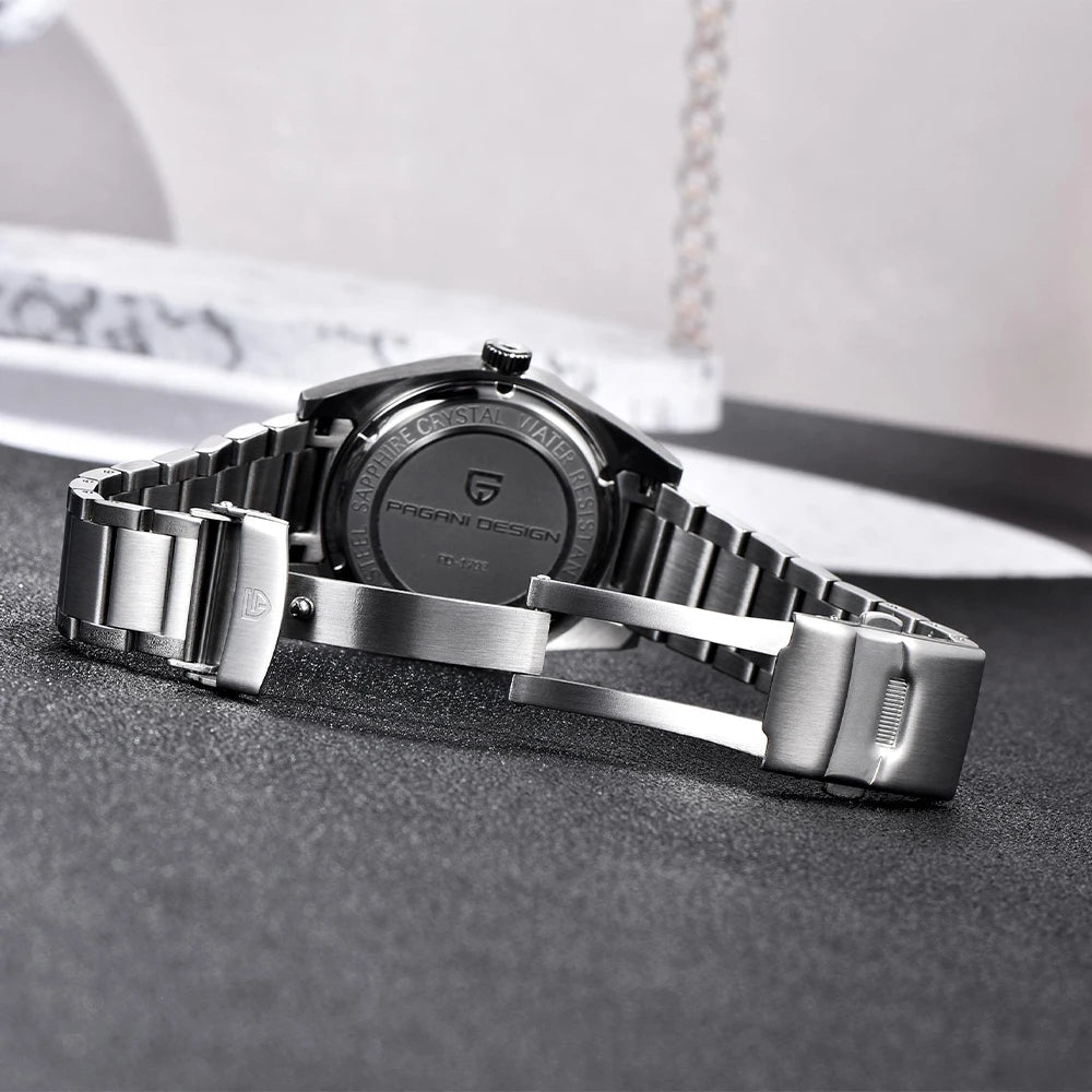 PAGANI DESIGN 38MM Retro Luxury Quartz Watches For Men VH31 Movement Sapphire Stainless Steel 100m Waterproof Reloj Hombre