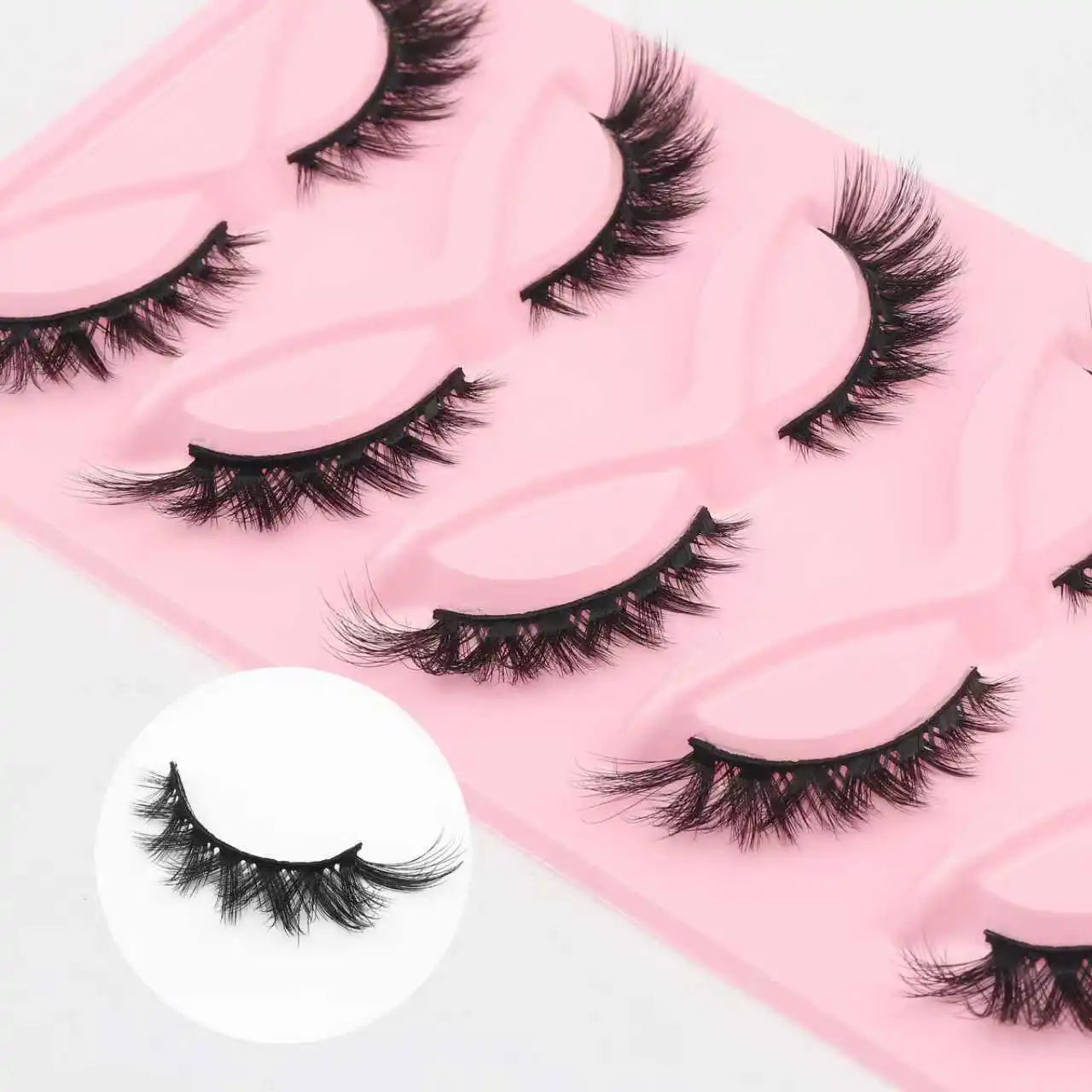 5 Pairs Of Luxurious Fluffy False Eyelashes - Thick, Wispy, 3D Volume, Reusable, Soft, Lightweight, Faux Mink Strip Lashes For D mbzr