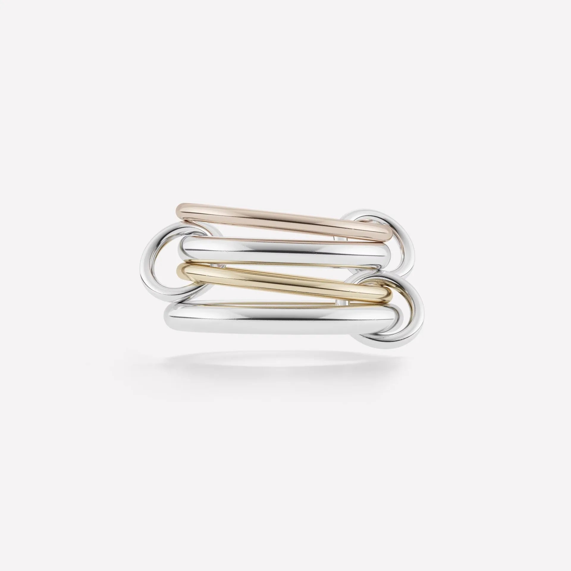 Ring Interlocking Stacked Multi-Layer Stainless Steel Ring Jewelry Copper Zircon Hand Jewelry