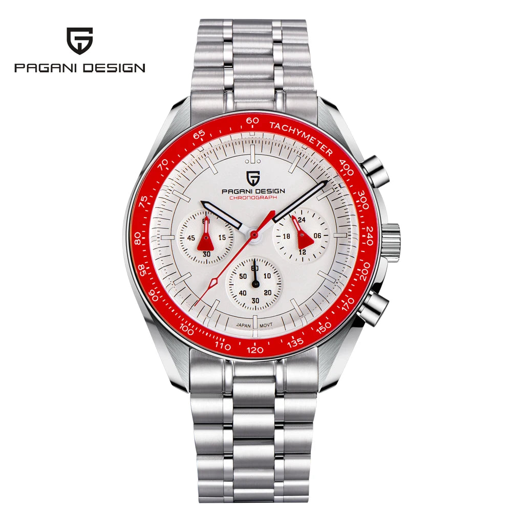 2026 New PAGANI DESIGN 1701 V5 Men's Watches Luxury Quartz Watch Men Sports Speed Chronograph AR Sapphire glass 100M Waterproof