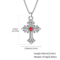 Vnox Gothic Cross Pendant Necklace, Vintage Punk Alloy Cross Chain, Religious Amulet Jewelry Gift for Men Women Hip Hop Necklac