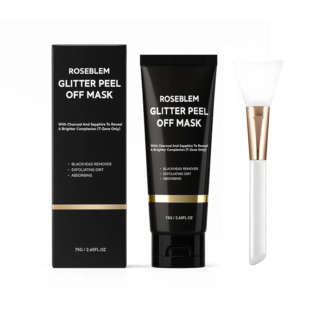 Natural Charcoal Blackhead Peel-Off Mask, Deep Cleansing, Oil Control, Suitable for Oily Skin, Unclogs Pores, Brightens Skin mbzr