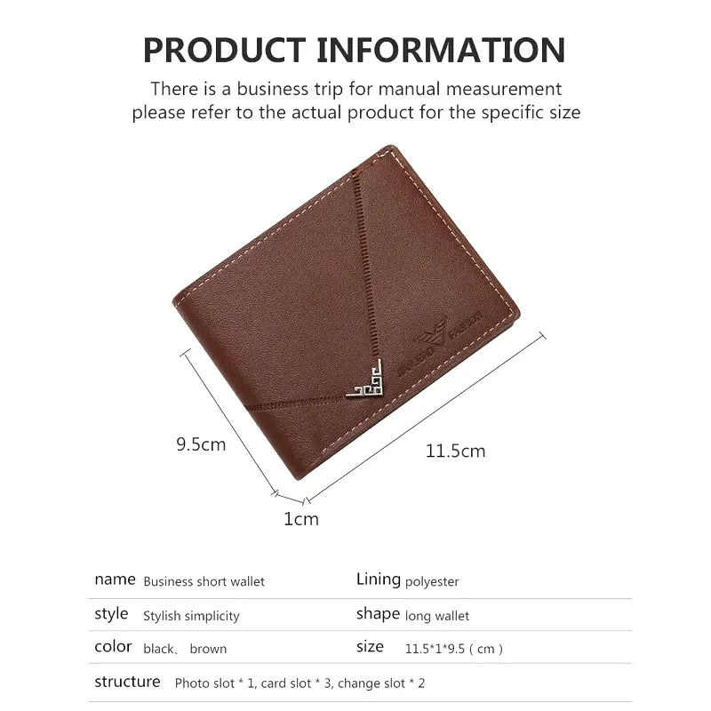 Slim Leather Wallet for Men RFID Blocking Bifold Front Pocket Wallet Minimalist Credit Card Holder Cash Money Clip