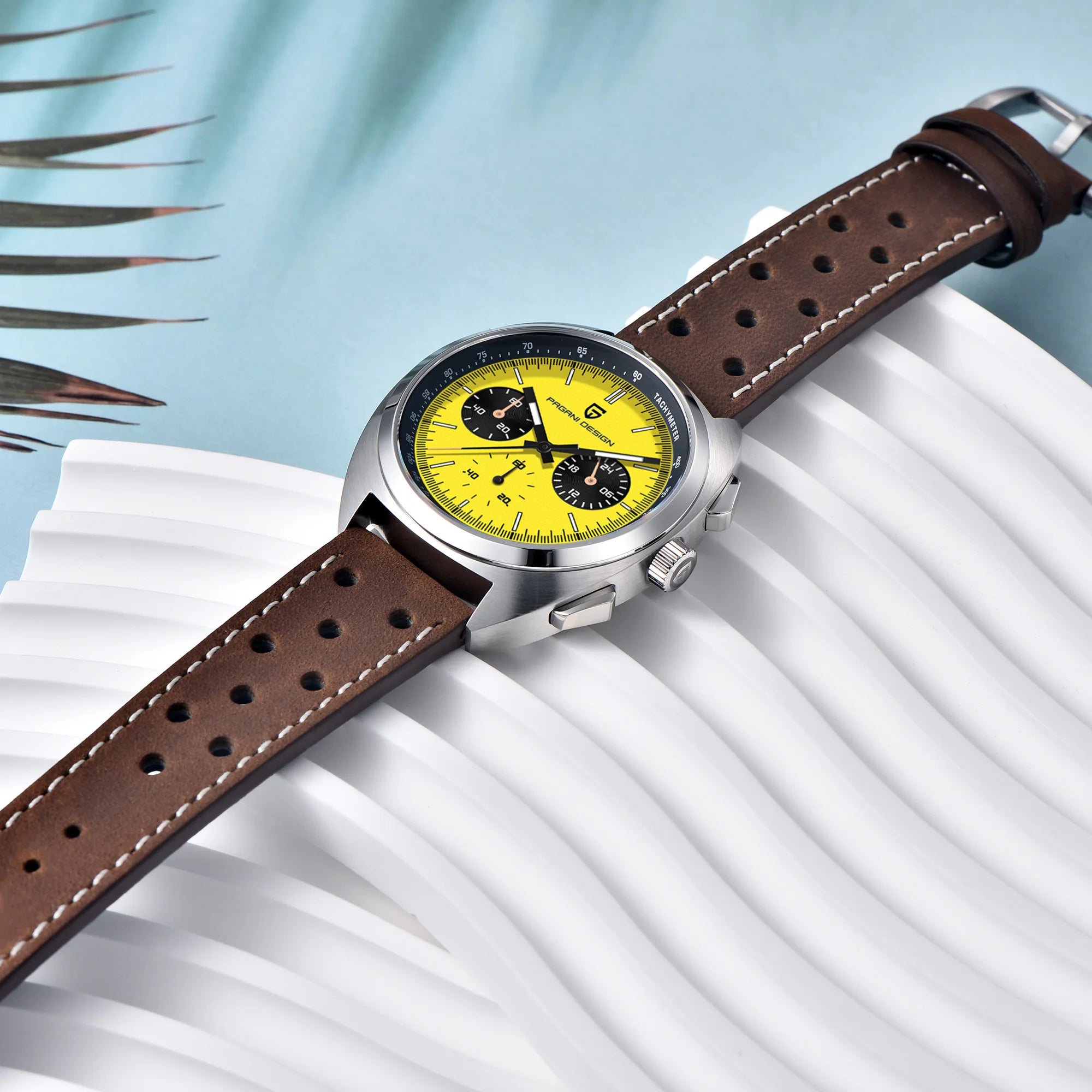 2026 Retro Luxury Men's Quartz Watches PAGANI DESIGN Sports Chronograph VK63 Watch For Men AR Sapphire Waterproof Leather Clock