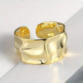 A Vintage Baroque-Style Open-Ended Irregular Ring Women, A Wide-Band Stainless Steel Accessory, A Women, Suitable Vacation/Daily/Holiday Wear SZJF