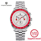 PAGANI DESIGN 2026 New Moon Luxury Quartz Watch For Men Sports Chronograph AR Sapphire crystal Luminous  leisure Wrist watch For Men Local delivery