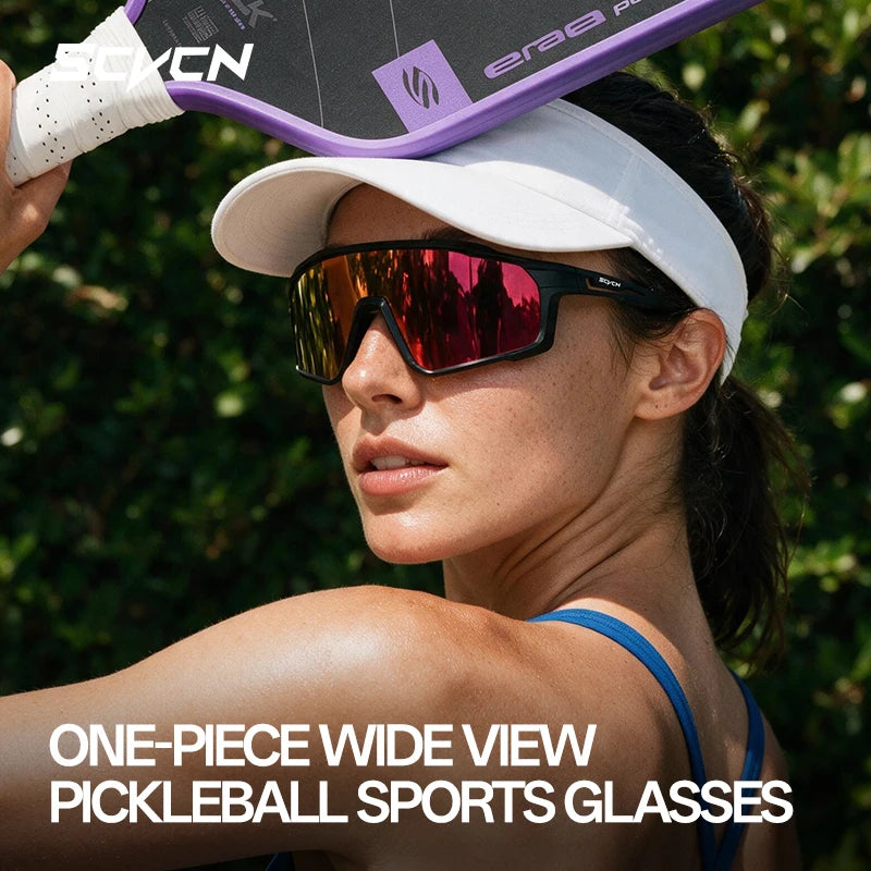 SCVCN New UV400 Outdoor Cycling Sunglasses Pickball Sports Glasses Men Women Ultralight Hiking Glasses MTB Bicycle Glasses HD Running Drving Goggles