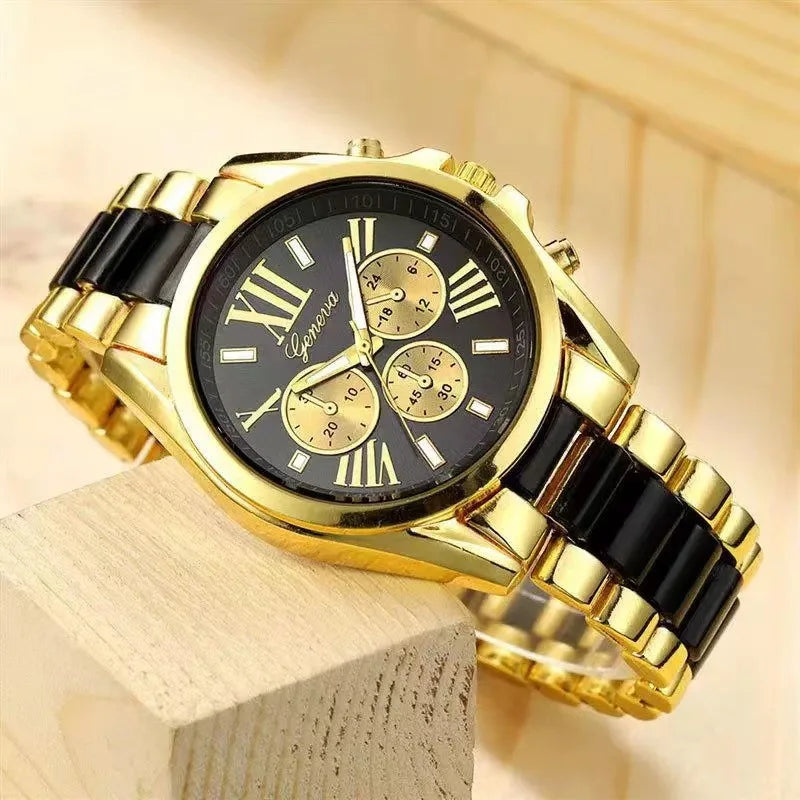 Men Exquisite Watches Luxury Golden Quartz Steel Wristwatch Fashion Classic Masculino Relogio Casual Business Clock Male Saati