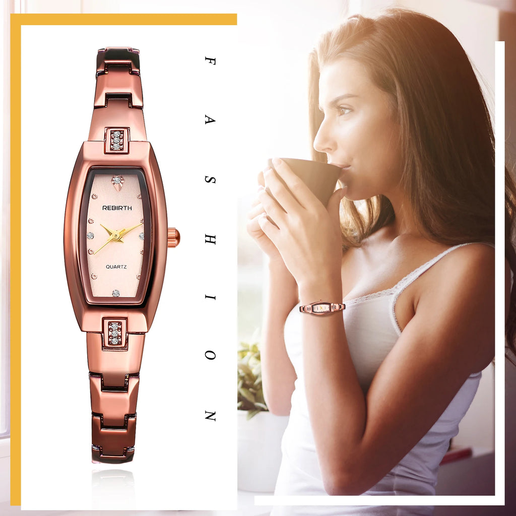 Women Quartz Watch Oval Case Stainless Steel Strap Waterproof Bracelet Watch Diamond Scale Elegant Fashion Valentine's Day Gife mbzr