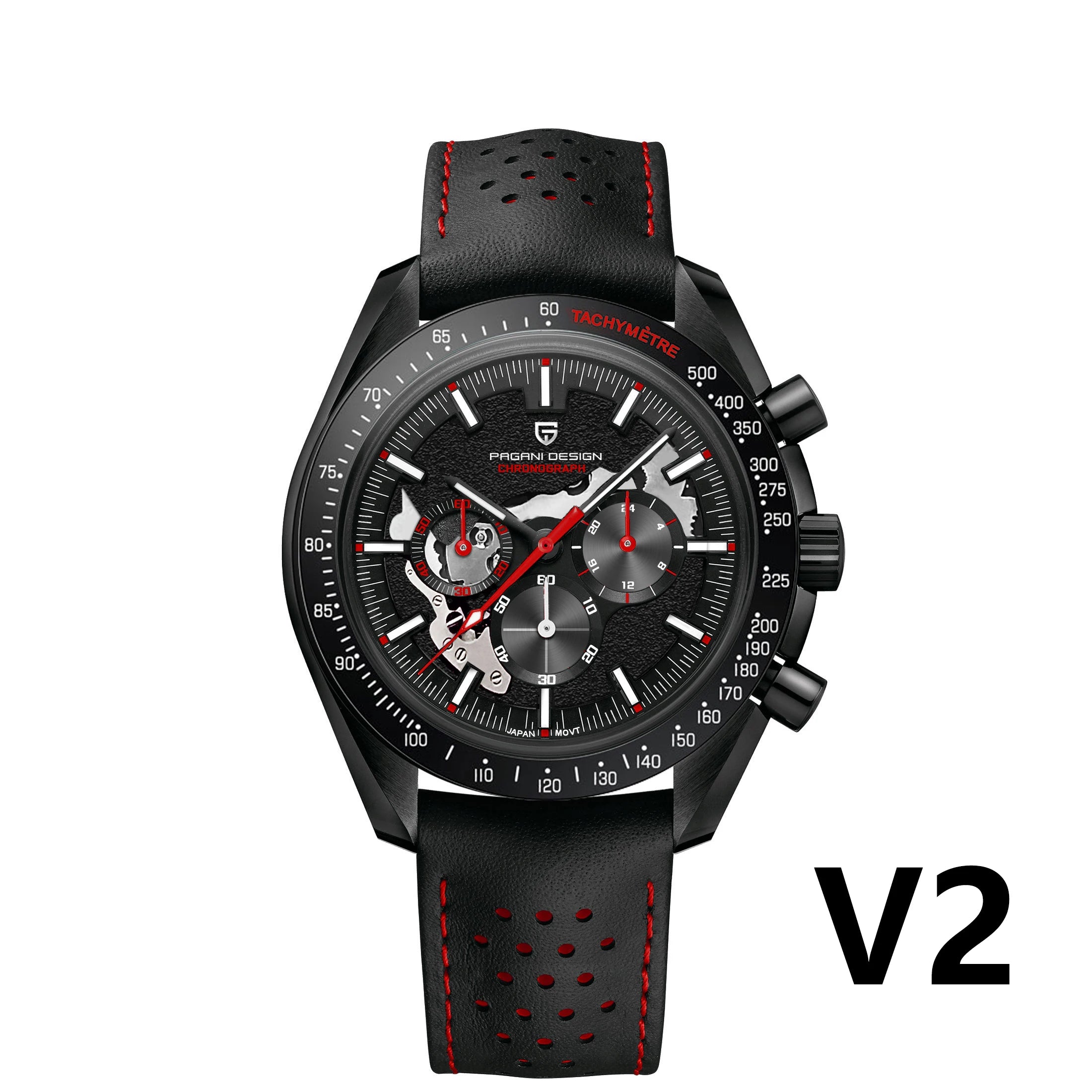 PAGANI DESIGN 2025 New Moon Dark Men's Watches Luxury Quartz Watch Men Skeleton Sport Chronograph AR Sapphire glass Wrist Watch