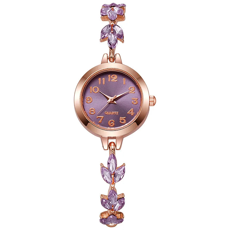 Elegant Women Watches Luxury Rhinestone Bracelet Bracelet Quartz Watch Reloj Mujer Girls Clock Gift（Without Box） mbzr