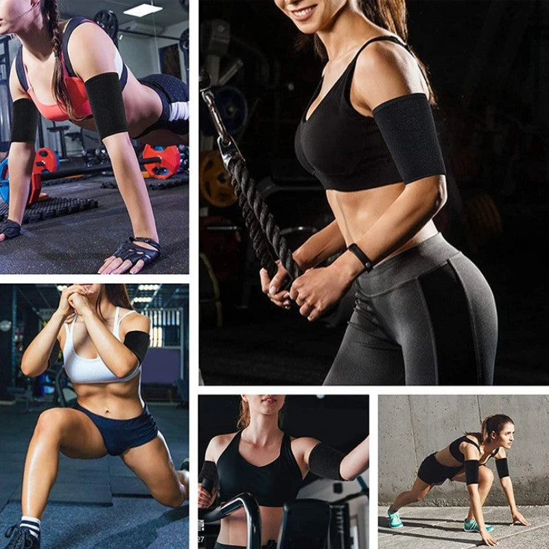 1 pair Arm Bands Sports Protectors Fitness & Body Building Arm Shaping Bands Arm Sauna Suffocating Sweat Sports Fitness Trainers mbzr