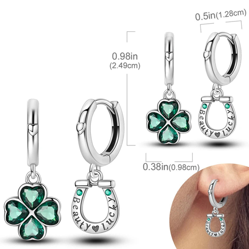 Sterling Silver Hoop Earrings Hypoallergenic Zirconia Women mbzr