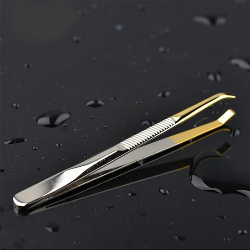 1/5PCS High Quality Make Up Tools Pince Epiler Eyebrow Tweezer Stainless Steel Slant Tip Eyes Tweezer Clip For Face Hair Removal mbzr