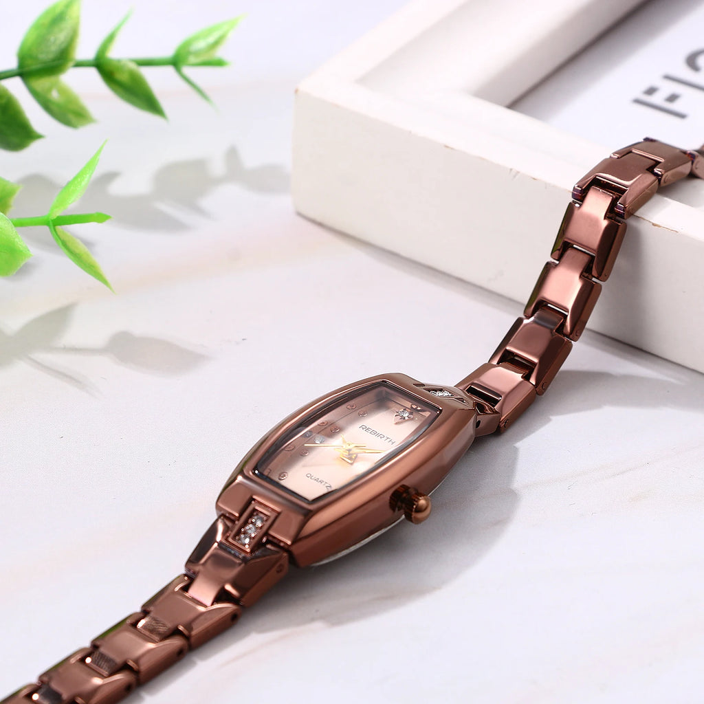 Women Quartz Watch Oval Case Stainless Steel Strap Waterproof Bracelet Watch Diamond Scale Elegant Fashion Valentine's Day Gife mbzr