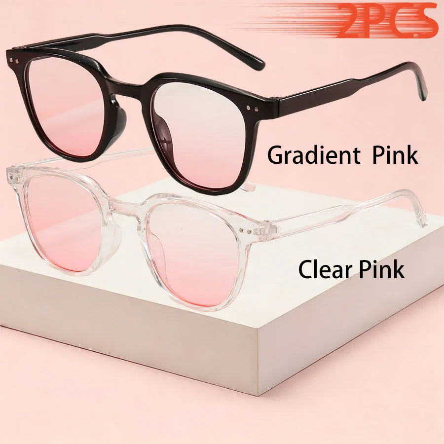 1-2PCS Fashion Small Round Unisex Cartier Glasses Blush Gradient Lenses Sunglasses For Women Men Classic Metal Decoration Sun Glasses Outdoor Driving Shade Sunglasses