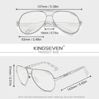 KINGSEVEN New Fashion Pilot Frame Sunglasses Unisex Classic Outdoor Sports Summer Glasses Polarized UV400 Driving Shades Eyewear