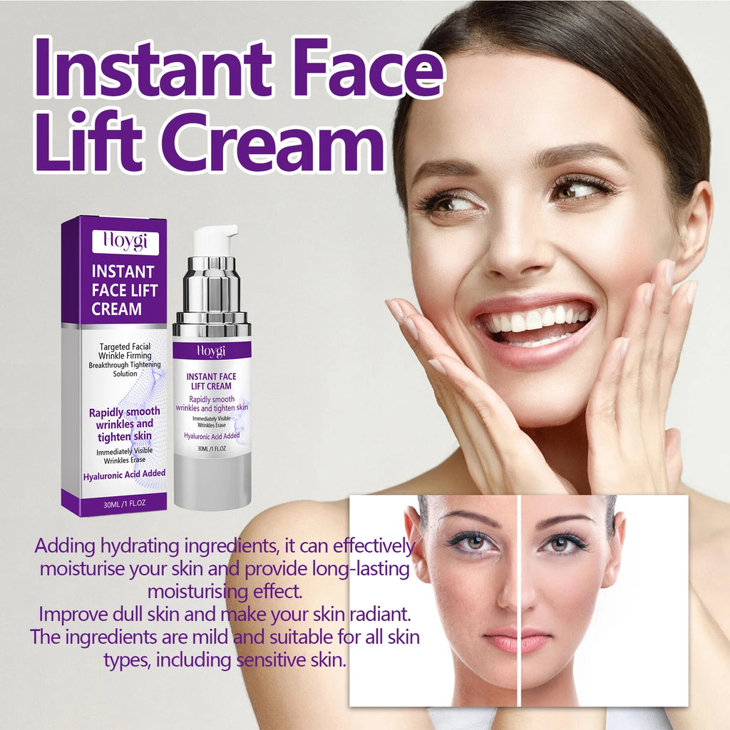 Instant Face Lift Cream Tightening Lifting Anti-Wrinkle Firming Moisturizer Smoothing Fine Lines Wrinkles Brightening Improve Dull Skin All Skin Types Daily Face Neck Eye Firming Treatment mbzr