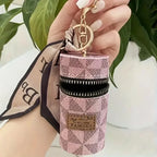 Mini Retro Coin Purse, Classic Pouch With Scarf Decor, Zipper Portable Multifunctional Lipstick Bag Vintage Flower Leather mbzr