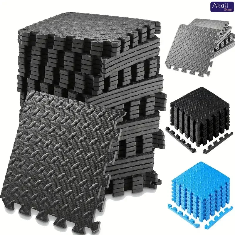 EVA Interlocking Foam Floor Tiles 30x30cm Non-Slip Gym Mat Puzzle Flooring for Home Workout Yoga Equipment Protection 4/16Pcs mbzr