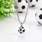 Vnox 3D Football Necklaces for Men, Solid Stainless Steel Casual Scoocer Pendants, Sports Lover Boys Gifts