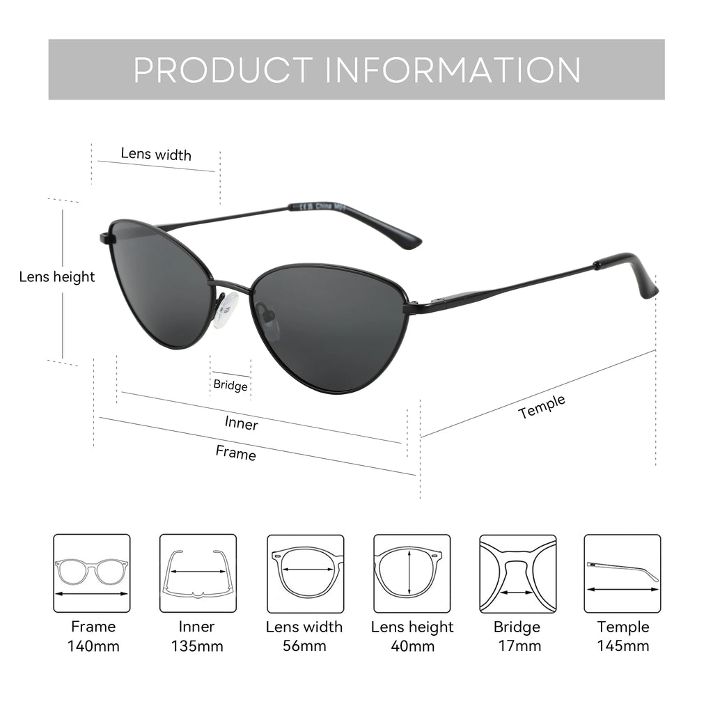 ZENOTTIC Cat Eye Sunglasses UV400 Polarized Fashion Glasses Trendy Style Woman Sunglass