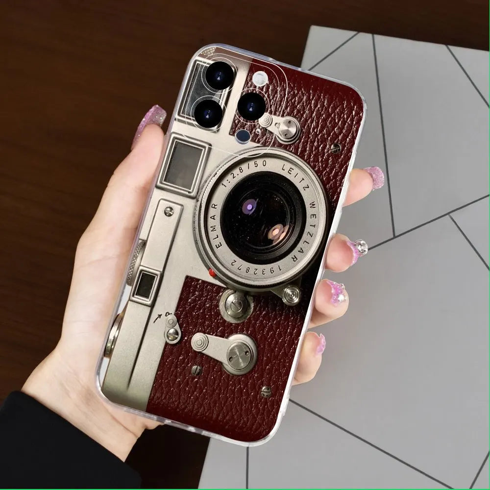 Vintage Camera Case Phone Case for iPhone 16 15 14 13 12PRO MAX Men and Women