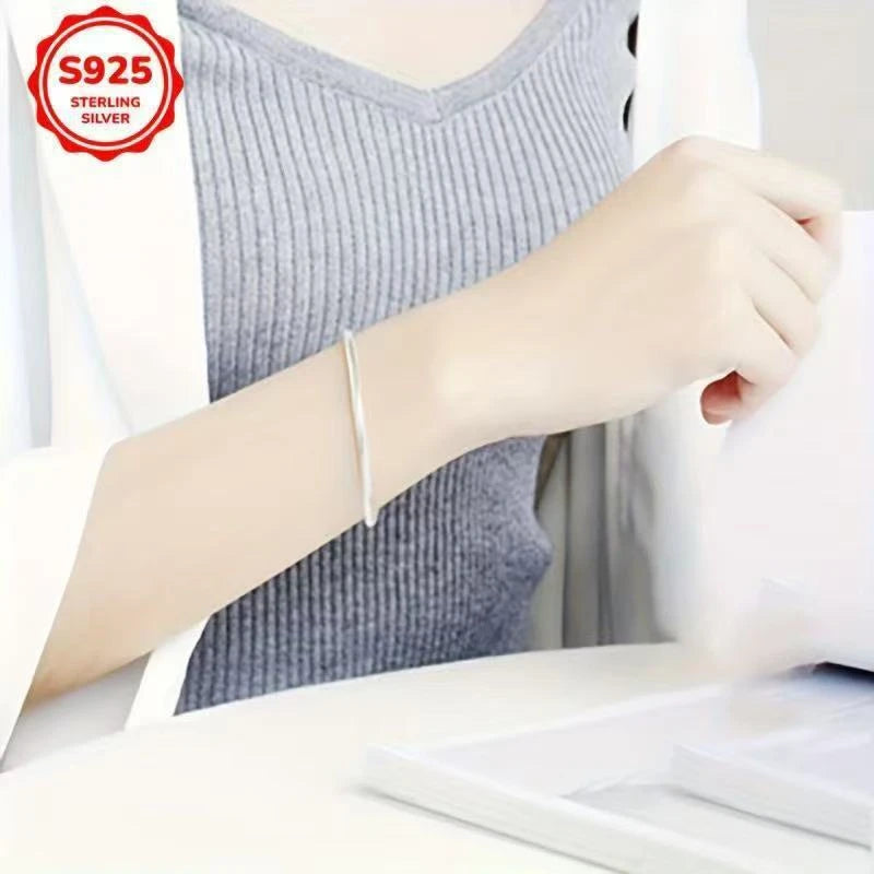 Hot Selling Genuine 100% 925 Sterling Silver 3/4mm Snake Chain Bracelet and Bracelet Women Luxury Bracelet Jewelry 20cm mbzr