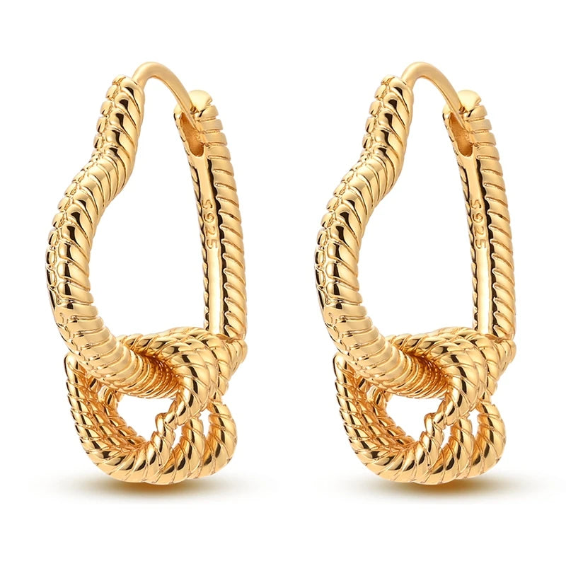 MULA 925 Sterling Silver Earrings Fasion Jewelry Zircon Starry Crystal Hoop Earrings