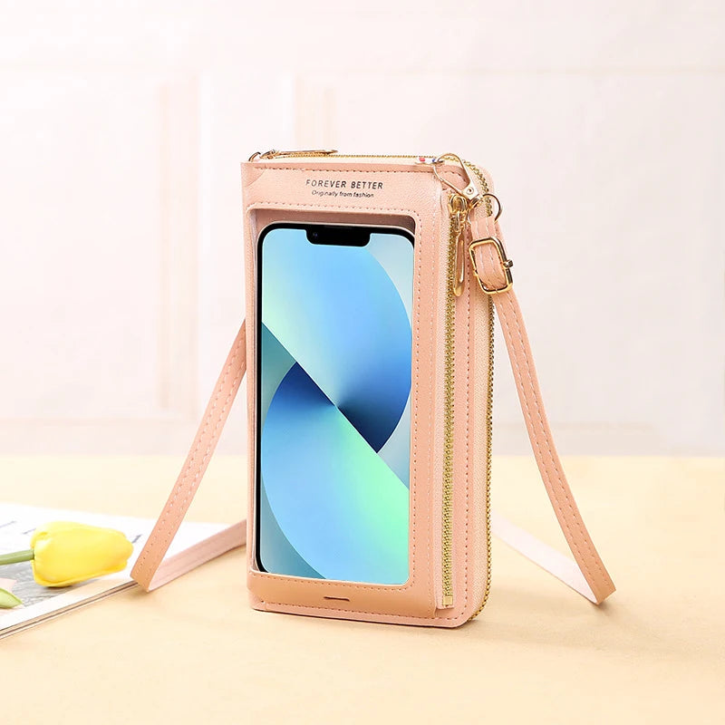 2025 Fashion Women Crossbody Bag - Touch Screen Cell Phone Purse, Mini Mobile Wallet Card Holder Shoulder Handbag