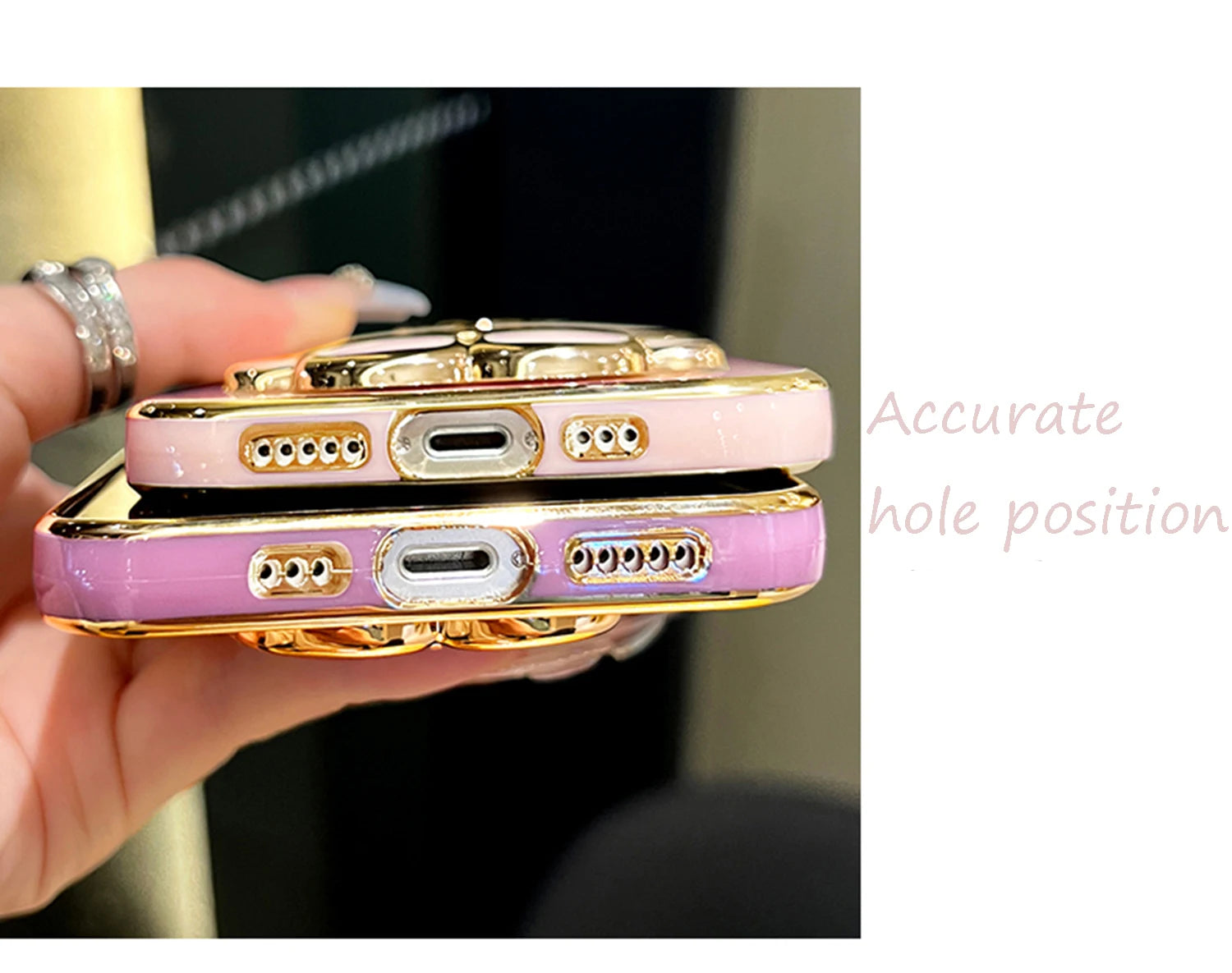 Mirror Rabbit Flower Strap Case For iPhone 14 13 12 11 Pro Max 13Pro 12Pro X XR Xs Max 6 7 8 Plus Stand Cover