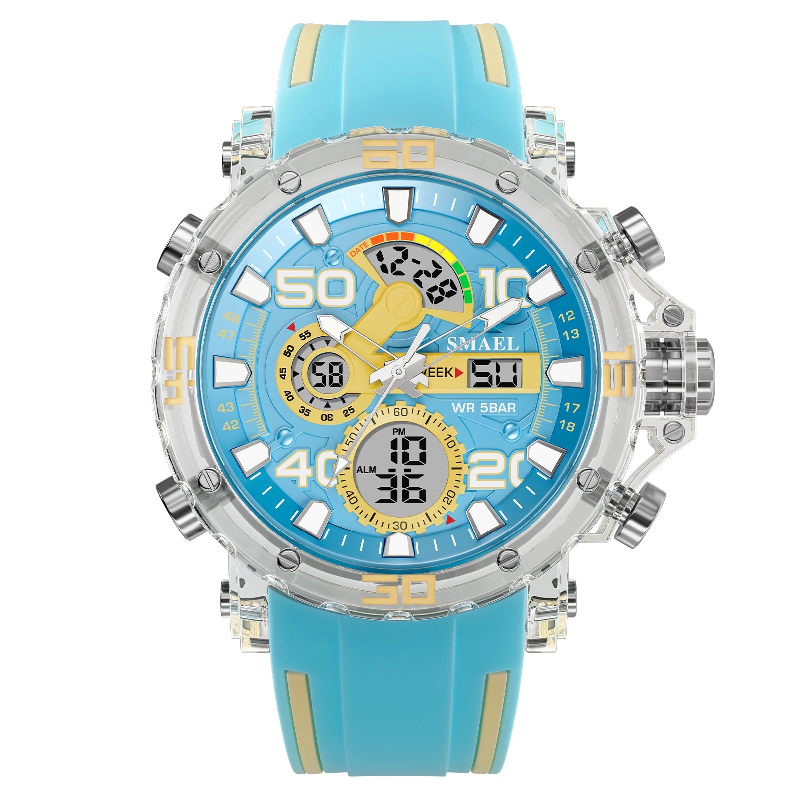 Military Watches Men Watch 2025 New 50M Waterproof Wristwatch Stopwatch Alarm LED Light Digital Watches 8136 Men's Sports Watch mbzr