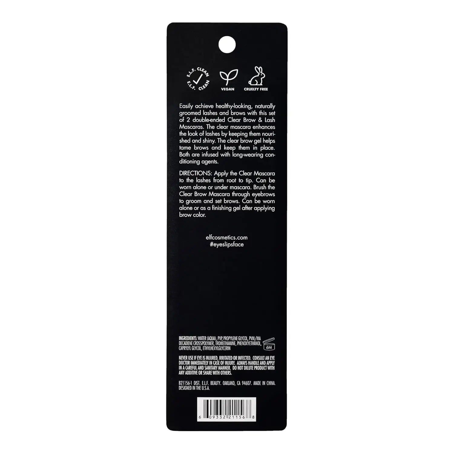 Clear Lash & Brow Mascara Gel, Dual-Sided Flexible Hold, Long-Lasting Clear Formula for Natural Brows & Defined Lashes mbzr