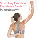 Figure 8 Resistance Band for Women and Men, Silicone Pull Rope with Non-Slip Handles, Arm Back Shoulder and Chest Workout Band for Home Gym Yoga Pilates mbzr