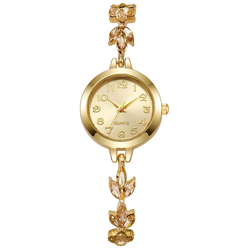 Elegant Women Watches Luxury Rhinestone Bracelet Bracelet Quartz Watch Reloj Mujer Girls Clock Gift（Without Box） mbzr