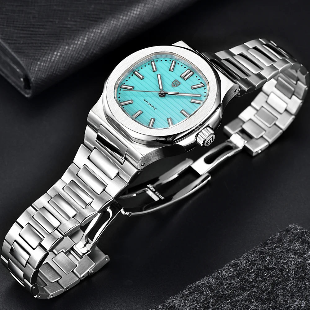 2026 New PAGANI DESIGN 40MM Luxury Ice Blue Automatic Watch For Men Sapphire crystal Waterproof Mechanical Wristwatch Men Business Gift
