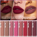 8pcs/set Matte Velvet Lip Gloss Lipstick Lip Stain Waterproof Non-transfer Highly Pigmented Nude Red Y2K Sexy Daily&Party Makeup mbzr