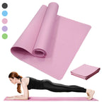 Yoga Mat Pilates Fitness Mat 3/4/6mm Thicknes Non Slip Yoga Cushion Travel Fitness Exercise Pad for Women Home Gym Floor Workout mbzr