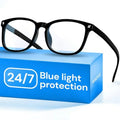 Gaoye Black Blue Light Glasses for Computer and Gaming - Anti UV Ray Lenses, Scratch-Resistant and Comfort Fit mbzr