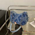 Women's Tote Bag with Star Pattern Blue Distressed Design, Golden-Tone Hardware, Stylish Handbag Shoulder Bag for Everyday Use20 mbzr
