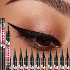 12-Pack Waterproof Black Liquid Eyeliner – Long-Lasting mbzr