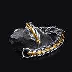 Vintage Personality Dragon Head Stainless Steel Chain Bracelet for Men Women Style Dragon Bone Bangle Hip Hop Rock Jewelry