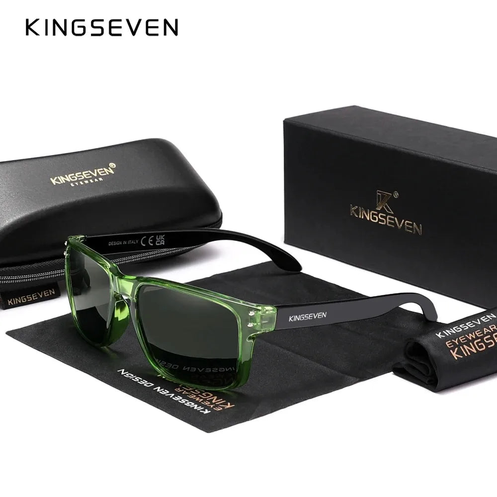 KINGSEVEN Rectangle Retro TR90 Polarized Sunglasses Cycling UV400 Climbing Anti-glare Outdoor Sports Eyewear