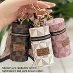 Mini Retro Coin Purse, Classic Pouch With Scarf Decor, Zipper Portable Multifunctional Lipstick Bag Vintage Flower Leather mbzr