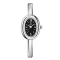 YaLaLuSi Vintage Green Oval Dial Gold Bangle Watch Elegant Retro Roman Numeral Ladies Quartz Wristwatch Luxury Women  Gift