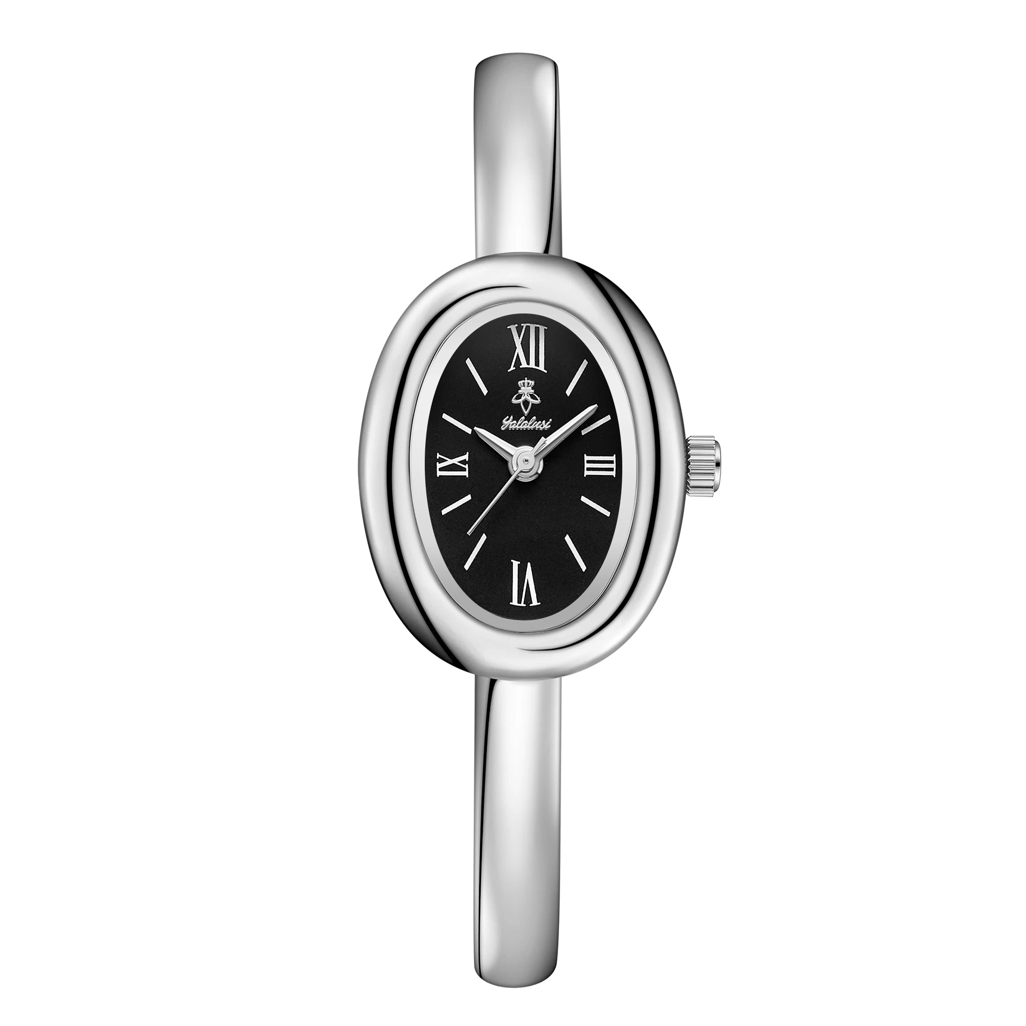 YaLaLuSi Vintage Green Oval Dial Gold Bangle Watch Elegant Retro Roman Numeral Ladies Quartz Wristwatch Luxury Women  Gift