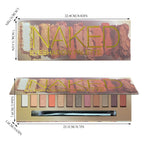 12-color eyeshadow palette, mirror packaging, pearlescent shimmer, stage makeup effect, long-lasting, easy to apply, waterproof mbzr