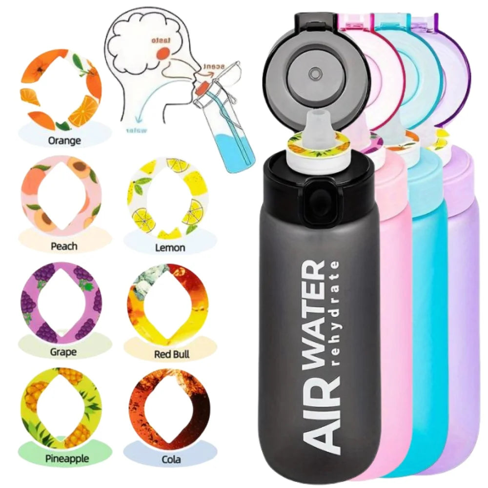 750ml/25oz Fruit Flavor Water Bottle 0 Sugar 0 Calories Sports Drinking Cup with 7 Fruit Pods Ideal for Fitness Sports Outdoor mbzr