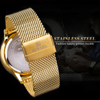 REWARD Classic Gold Wrist Watches For Top Brand Luxury Business Date Waterproof Luminous Stainless Steel Men Quartz Wristwatch